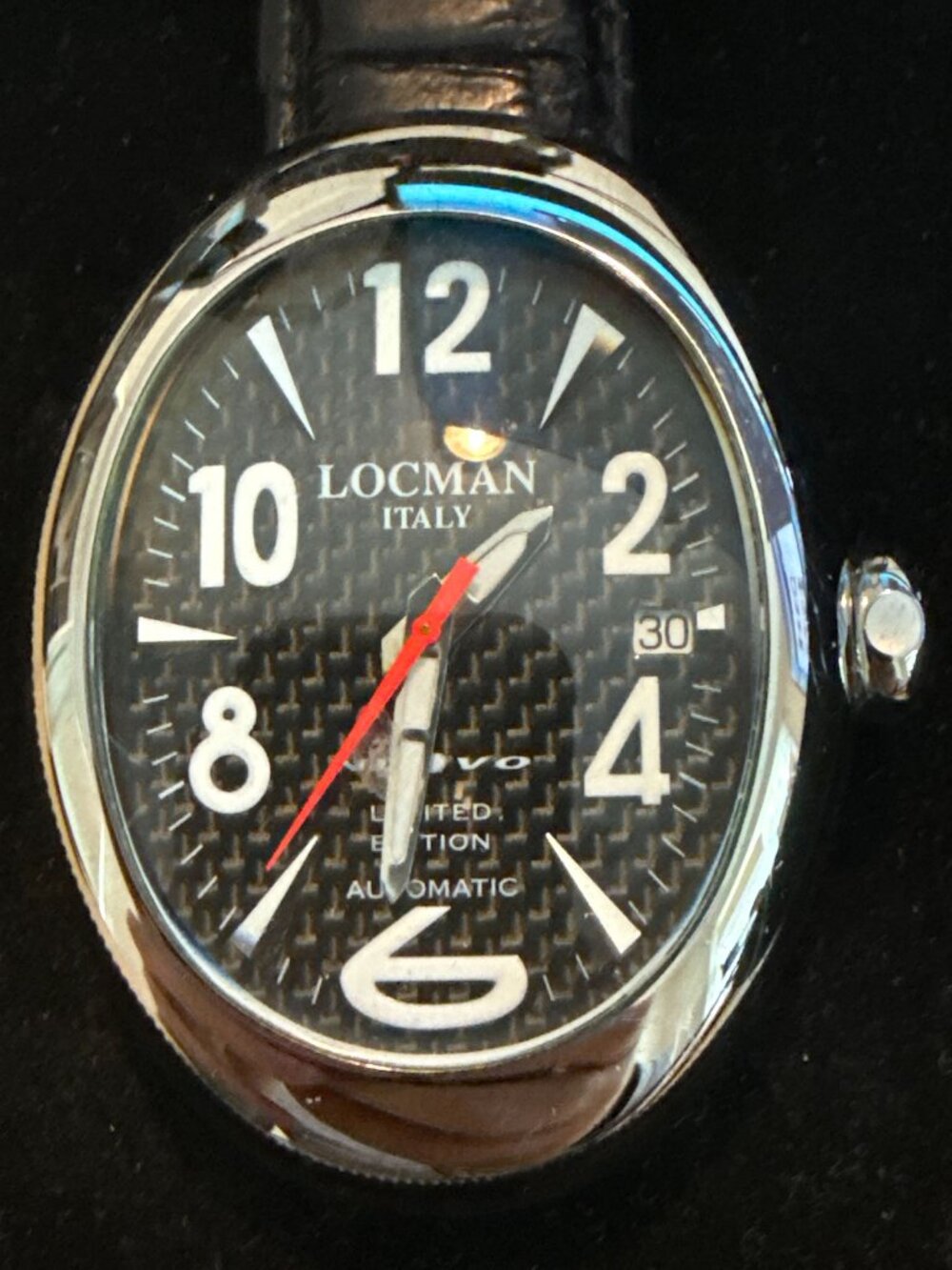 Locman Italy Nuovo Limited Edition Automatic Watch REF018 Carbon Fiber Dial